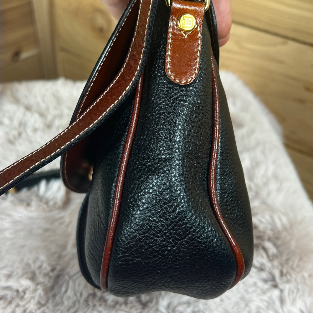 Vintage Bally Virage Two-Tone Leather Saddle Crossbody Bag - Made in Italy - Picture 4 of 12